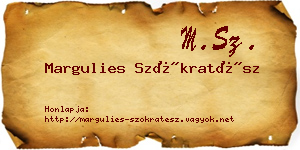 Margulies Szókratész névjegykártya